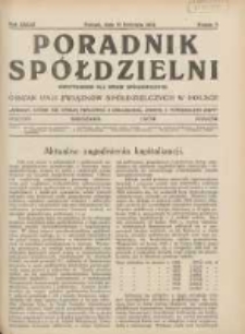 Poradnik Spółdzielni: dwutygodnik dla spraw spółdzielczych: organ Unji Związków Spółdzielczych w Polsce 1932.04.15 R.39 Nr8