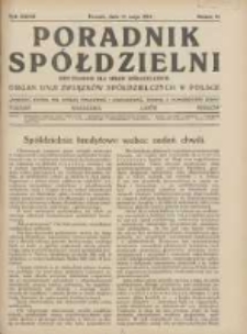 Poradnik Spółdzielni: dwutygodnik dla spraw spółdzielczych: organ Unji Związków Spółdzielczych w Polsce 1932.05.15 R.39 Nr10