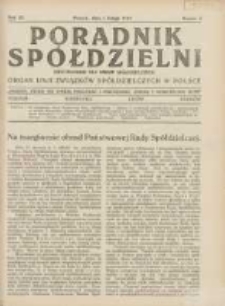 Poradnik Sp&oacute;łdzielni: dwutygodnik dla spraw sp&oacute;łdzielczych: organ Unji Związk&oacute;w Sp&oacute;łdzielczych w Polsce 1933.02.01 R.40 Nr3