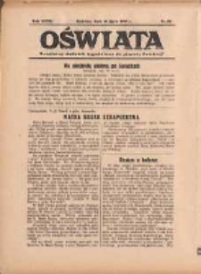 Oświata: bezpłatny dodatek tygodniowy do "Gazety Polskiej" 1939.07.16 R.27 Nr28
