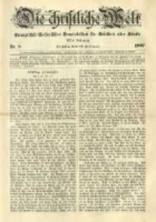 Die Christliche Welt: evangelisches Gemeindeblatt f&uuml;r Gebildete aller St&auml;nde. 1897.02.25 Jg.11 Nr.8