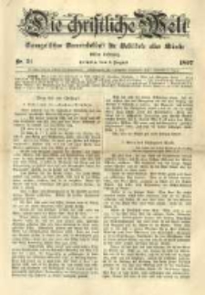 Die Christliche Welt: evangelisches Gemeindeblatt f&uuml;r Gebildete aller St&auml;nde. 1897.08.05 Jg.11 Nr.31