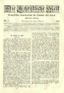 Die Christliche Welt: evangelisches Gemeindeblatt f&uuml;r Gebildete aller St&auml;nde. 1904.01.21 Jg.18 Nr.4
