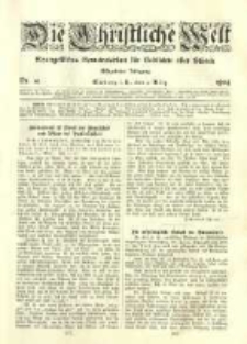 Die Christliche Welt: evangelisches Gemeindeblatt f&uuml;r Gebildete aller St&auml;nde. 1904.03.03 Jg.18 Nr.10