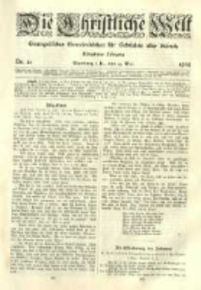 Die Christliche Welt: evangelisches Gemeindeblatt f&uuml;r Gebildete aller St&auml;nde. 1904.05.19 Jg.18 Nr.21