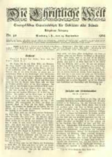Die Christliche Welt: evangelisches Gemeindeblatt f&uuml;r Gebildete aller St&auml;nde. 1904.09.29 Jg.18 Nr.40