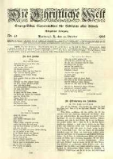 Die Christliche Welt: evangelisches Gemeindeblatt f&uuml;r Gebildete aller St&auml;nde. 1904.10.20 Jg.18 Nr.43