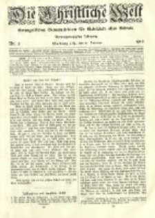 Die Christliche Welt: evangelisches Gemeindeblatt f&uuml;r Gebildete aller St&auml;nde. 1910.01.13 Jg.24 Nr.2