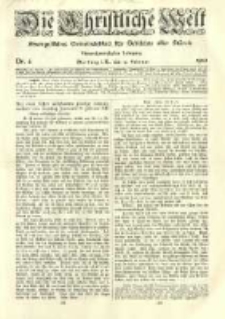 Die Christliche Welt: evangelisches Gemeindeblatt f&uuml;r Gebildete aller St&auml;nde. 1910.02.10 Jg.24 Nr.6