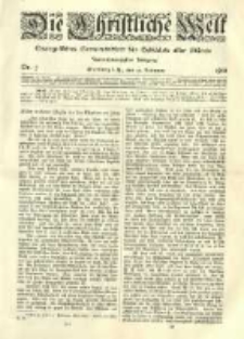 Die Christliche Welt: evangelisches Gemeindeblatt f&uuml;r Gebildete aller St&auml;nde. 1910.02.17 Jg.24 Nr.7