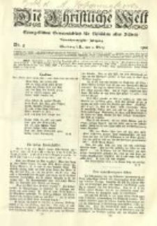 Die Christliche Welt: evangelisches Gemeindeblatt f&uuml;r Gebildete aller St&auml;nde. 1910.03.03 Jg.24 Nr.9