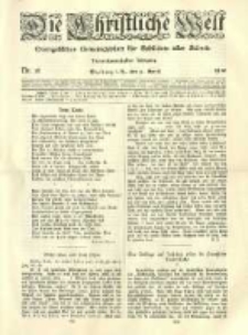 Die Christliche Welt: evangelisches Gemeindeblatt f&uuml;r Gebildete aller St&auml;nde. 1910.04.21 Jg.24 Nr.16