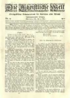Die Christliche Welt: evangelisches Gemeindeblatt für Gebildete aller Stände. 1910.05.12 Jg.24 Nr.19