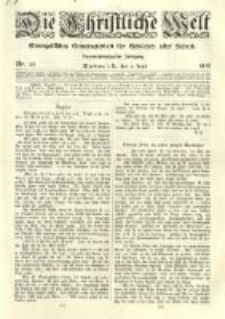 Die Christliche Welt: evangelisches Gemeindeblatt f&uuml;r Gebildete aller St&auml;nde. 1910.06.02 Jg.24 Nr.22