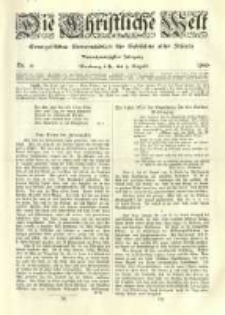 Die Christliche Welt: evangelisches Gemeindeblatt f&uuml;r Gebildete aller St&auml;nde. 1910.08.04 Jg.24 Nr.31