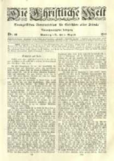 Die Christliche Welt: evangelisches Gemeindeblatt f&uuml;r Gebildete aller St&auml;nde. 1910.08.11 Jg.24 Nr.32
