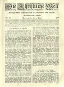 Die Christliche Welt: evangelisches Gemeindeblatt f&uuml;r Gebildete aller St&auml;nde. 1910.08.25 Jg.24 Nr.34