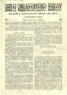 Die Christliche Welt: evangelisches Gemeindeblatt f&uuml;r Gebildete aller St&auml;nde. 1910.10.13 Jg.24 Nr.41