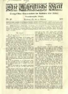 Die Christliche Welt: evangelisches Gemeindeblatt f&uuml;r Gebildete aller St&auml;nde. 1910.10.20 Jg.24 Nr.42