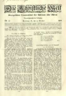 Die Christliche Welt: evangelisches Gemeindeblatt f&uuml;r Gebildete aller St&auml;nde. 1910.10.27 Jg.24 Nr.43