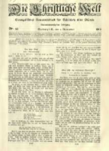 Die Christliche Welt: evangelisches Gemeindeblatt f&uuml;r Gebildete aller St&auml;nde. 1910.11.03 Jg.24 Nr.44