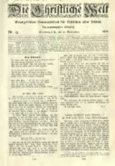 Die Christliche Welt: evangelisches Gemeindeblatt f&uuml;r Gebildete aller St&auml;nde. 1910.11.10 Jg.24 Nr.45