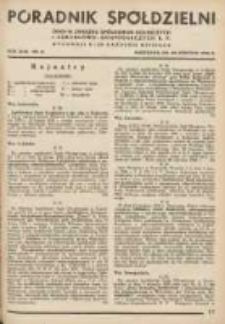Poradnik Spółdzielni: organ Związku Spółdzielni Rolniczych i Zarobkowo-Gospodarczych R.P. 1936.04.20 R.43 Nr8