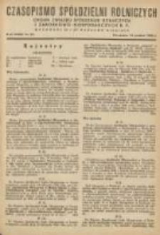 Poradnik Sp&oacute;łdzielni: organ Związku Sp&oacute;łdzielni Rolniczych i Zarobkowo-Gospodarczych R.P. 1936.12.12 R.43 Nr23