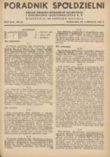 Poradnik Sp&oacute;łdzielni: organ Związku Sp&oacute;łdzielni Rolniczych i Zarobkowo-Gospodarczych R.P. 1937.12.05 R.44 Nr23