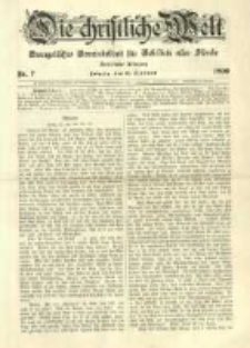 Die Christliche Welt: evangelisches Gemeindeblatt für Gebildete aller Stände. 1899.02.16 Jg.13 Nr.7