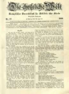 Die Christliche Welt: evangelisches Gemeindeblatt f&uuml;r Gebildete aller St&auml;nde. 1899.04.20 Jg.13 Nr.16