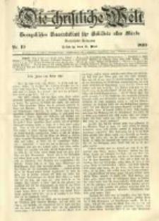 Die Christliche Welt: evangelisches Gemeindeblatt für Gebildete aller Stände. 1899.05.11 Jg.13 Nr.19