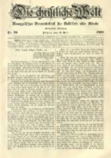 Die Christliche Welt: evangelisches Gemeindeblatt f&uuml;r Gebildete aller St&auml;nde. 1899.05.18 Jg.13 Nr.20