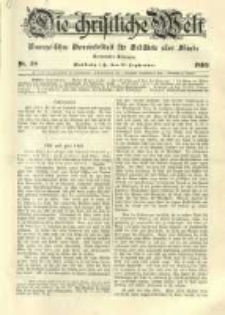 Die Christliche Welt: evangelisches Gemeindeblatt f&uuml;r Gebildete aller St&auml;nde. 1899.09.21 Jg.13 Nr.38