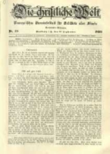 Die Christliche Welt: evangelisches Gemeindeblatt für Gebildete aller Stände. 1899.09.21 Jg.13 Nr.38