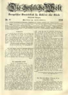 Die Christliche Welt: evangelisches Gemeindeblatt f&uuml;r Gebildete aller St&auml;nde. 1899.10.12 Jg.13 Nr.41