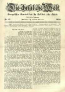Die Christliche Welt: evangelisches Gemeindeblatt f&uuml;r Gebildete aller St&auml;nde. 1899.10.19 Jg.13 Nr.42