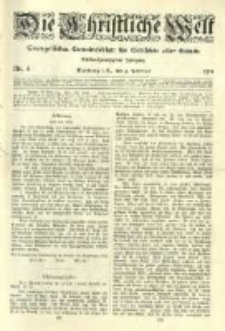 Die Christliche Welt: evangelisches Gemeindeblatt f&uuml;r Gebildete aller St&auml;nde. 1911.02.09 Jg.25 Nr.6