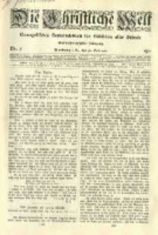 Die Christliche Welt: evangelisches Gemeindeblatt f&uuml;r Gebildete aller St&auml;nde. 1911.02.16 Jg.25 Nr.7