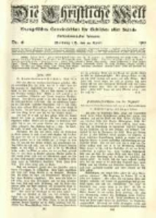 Die Christliche Welt: evangelisches Gemeindeblatt für Gebildete aller Stände. 1911.04.20 Jg.25 Nr.16