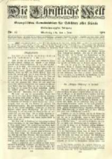 Die Christliche Welt: evangelisches Gemeindeblatt f&uuml;r Gebildete aller St&auml;nde. 1911.06.01 Jg.25 Nr.22