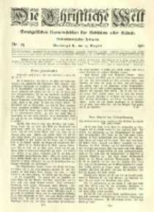 Die Christliche Welt: evangelisches Gemeindeblatt f&uuml;r Gebildete aller St&auml;nde. 1911.08.24 Jg.25 Nr.34