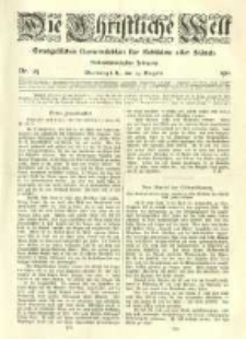 Die Christliche Welt: evangelisches Gemeindeblatt für Gebildete aller Stände. 1911.08.24 Jg.25 Nr.34