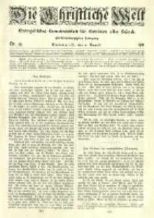 Die Christliche Welt: evangelisches Gemeindeblatt f&uuml;r Gebildete aller St&auml;nde. 1911.08.31 Jg.25 Nr.35