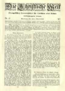 Die Christliche Welt: evangelisches Gemeindeblatt f&uuml;r Gebildete aller St&auml;nde. 1911.09.07 Jg.25 Nr.36