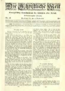 Die Christliche Welt: evangelisches Gemeindeblatt f&uuml;r Gebildete aller St&auml;nde. 1911.09.21 Jg.25 Nr.38