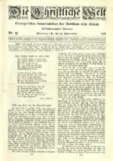 Die Christliche Welt: evangelisches Gemeindeblatt f&uuml;r Gebildete aller St&auml;nde. 1911.09.28 Jg.25 Nr.39
