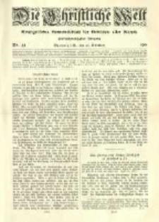 Die Christliche Welt: evangelisches Gemeindeblatt f&uuml;r Gebildete aller St&auml;nde. 1911.10.26 Jg.25 Nr.43