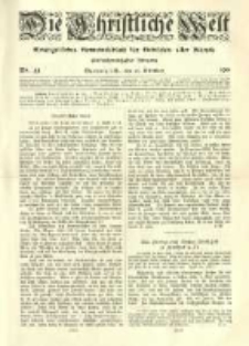 Die Christliche Welt: evangelisches Gemeindeblatt für Gebildete aller Stände. 1911.10.26 Jg.25 Nr.43