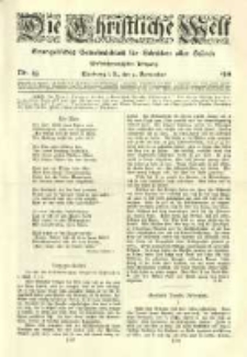 Die Christliche Welt: evangelisches Gemeindeblatt f&uuml;r Gebildete aller St&auml;nde. 1911.11.09 Jg.25 Nr.45